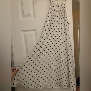 mini white black dot mini dress.